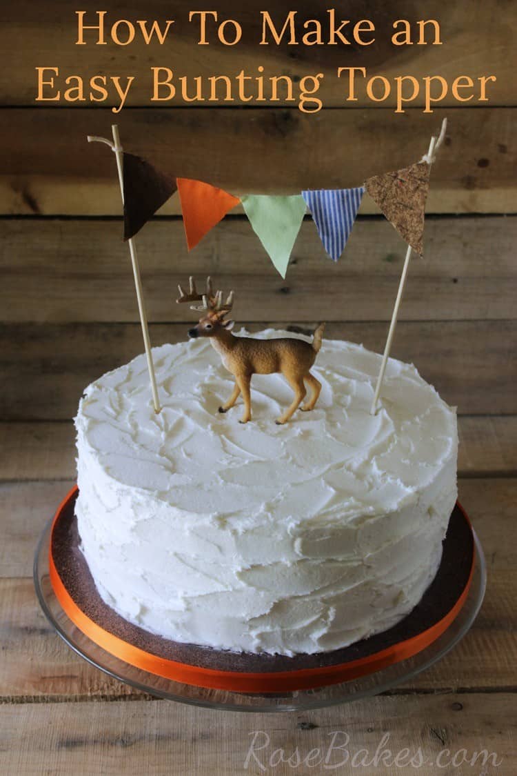 How to Make an Easy Bunting Cake Topper