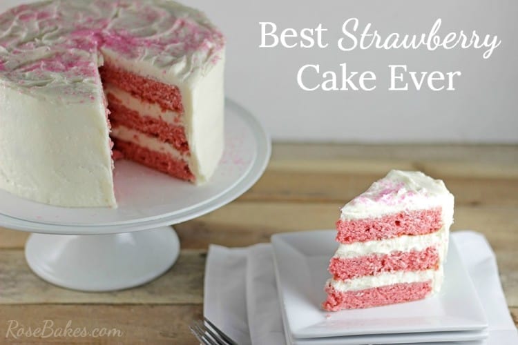 Strawberry Cake Recipe RoseBakes